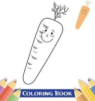 mão desenhado vegetal coloração livro vetor
