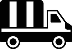 Entrega caminhão glifo e linha vetor ilustração