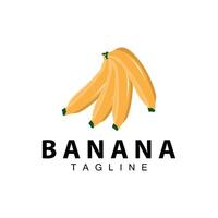 banana logotipo Projeto fresco plantação agricultor banana fruta vetor silhueta modelo ilustração