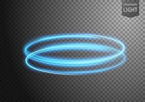 abstrato azul anel do luz com uma fundo, isolado e fácil para editar, vetor ilustração
