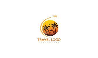 planeta viagem logotipo vetor