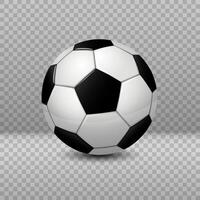 detalhado futebol bola isolado em fundo, vetor ilustração