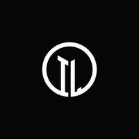 Logotipo do monograma il isolado com um círculo giratório vetor