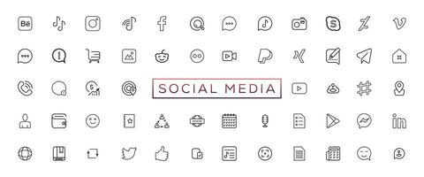 social meios de comunicação logótipo definir. Facebook Instagram Twitter Youtube snapchat Whatsap pinterest linkedin vimeo tiktok periscópio behance reddit logotipo definir. social rede ícones vetor