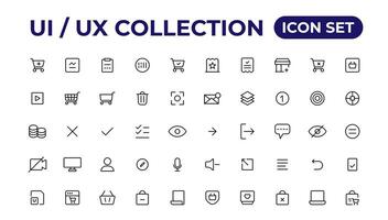 ui ux ícone definir, do utilizador interface iconset coleção. vetor