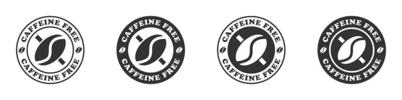 cafeína livre ícone definir. vetor ilustração.