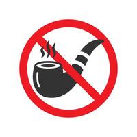 proibido fumar tubo símbolo. vetor ilustração.