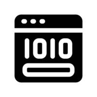 binário código ícone. vetor glifo ícone para seu local na rede Internet, móvel, apresentação, e logotipo Projeto.