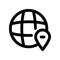 global localização ícone. vetor linha ícone para seu local na rede Internet, móvel, apresentação, e logotipo Projeto.