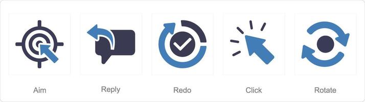 uma conjunto do 5 Setas; flechas ícones Como mirar, responder, refazer vetor