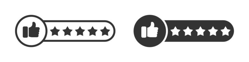 cliente satisfação 5 Estrela ícone. consumidor ou cliente produtos Avaliação ícone. vetor ilustração.