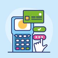 dataphone pagamento cartão de crédito vetor