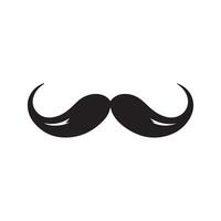 bigode Preto ícone isolado em branco background.vector ilustração Projeto. vetor