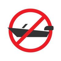 barco proibido ícone. vetor ilustração.