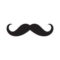 bigode Preto ícone isolado em branco background.vector ilustração Projeto. vetor