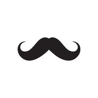 bigode Preto ícone isolado em branco background.vector ilustração Projeto. vetor