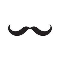 bigode Preto ícone isolado em branco background.vector ilustração Projeto. vetor