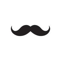 bigode Preto ícone isolado em branco background.vector ilustração Projeto. vetor