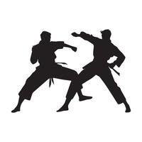 marcial artes Forte lutador. ninja poder vetor Projeto.