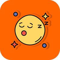 dormir preenchidas laranja fundo ícone vetor