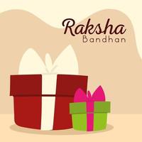 caixas de presentes raksha bandhan vetor