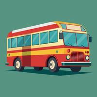 ônibus plano Projeto desenho animado ícone ilustração escola ônibus vetor