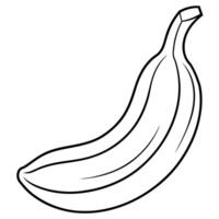 banana esboço coloração página ilustração para crianças e adulto vetor