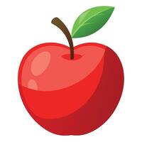 vermelho maçã colorida desenho animado vetor ilustração