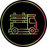 pegar caminhão linha gradiente vencimento cor ícone vetor