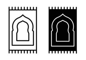 ícone de tapete de oração vetor