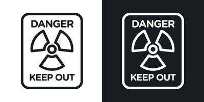 Perigo Alto radiação área manter Fora placa vetor