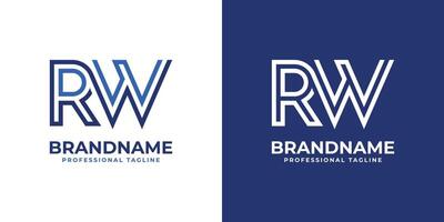 cartas rw linha monograma logotipo, adequado para o negócio com rw ou wr iniciais vetor