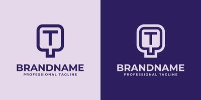 moderno iniciais qt e tq logotipo, adequado para o negócio com qt ou tq iniciais vetor