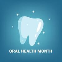 vetor ilustração Projeto. oral saúde mês. simples e elegante Projeto
