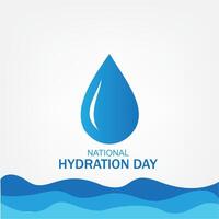 nacional hidratação dia vetor gráfico é ótimo para nacional hidratação dia celebrações. plano Projeto. folheto Projeto. plano ilustração. simples e elegante Projeto