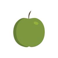 ícone de maçã verde em design plano vetor