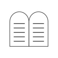 tabletes do ícone da lei em design de contorno plano preto vetor