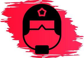 polícia capacete criativo ícone Projeto vetor