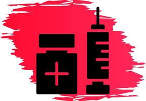 design de ícone criativo de vacinação vetor