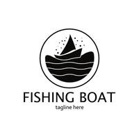 pescador logotipo Projeto. esporte pescaria vetor