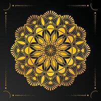 fundo de vetor de mandala de luxo com estilo arabesco dourado