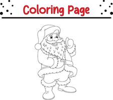 papai noel para colorir para crianças vetor