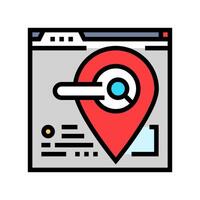 local seo cor ícone vetor ilustração