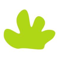 verde jovem folha desenhado de criança ícone vetor