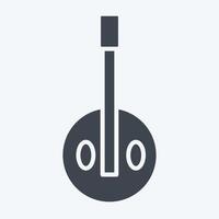 ícone kora. relacionado para sul África símbolo. glifo estilo. simples Projeto ilustração vetor