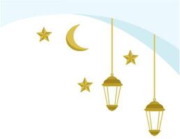 Ramadhan kareem lanterna fundo ilustração vetor