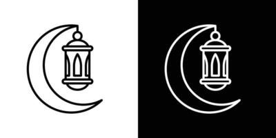 ícone de lanterna islâmica vetor