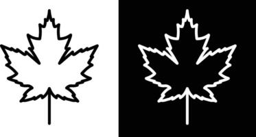 outono folha canadense ícone vetor