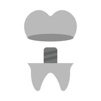 dental coroa vetor plano ícone