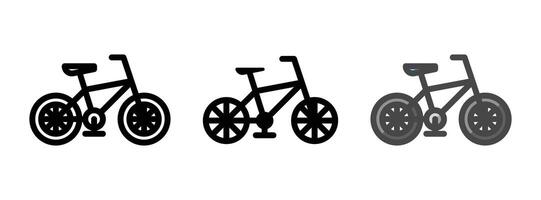 multiuso bicicleta vetor ícone dentro contorno, glifo, preenchidas esboço estilo